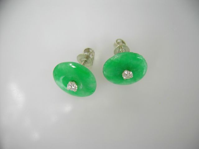 Boucles d'oreilles en jade (modle 4)